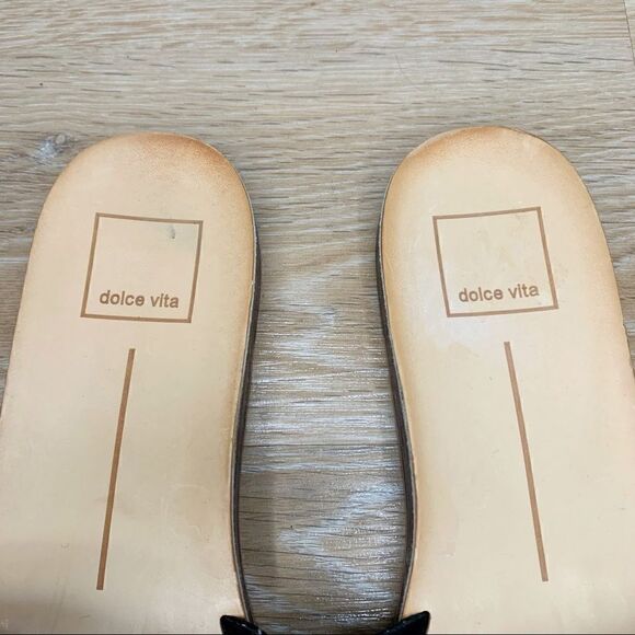 Dolce Vita Size 8 Cait Slide Leather Sandals - Picture 9 of 13